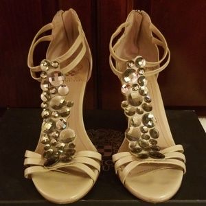 Vince Camuto Wedge Sandals with Rhinestones